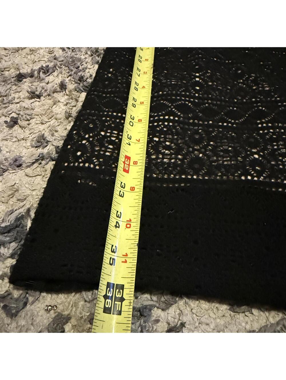 Black Lace Long Sleeve Mini Dress Collective Concepts Size M Chic - Picture 5 of 5